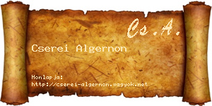 Cserei Algernon névjegykártya